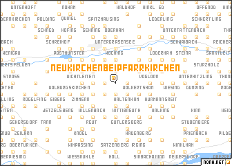 map of Neukirchen bei Pfarrkirchen