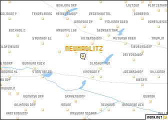 map of Neu Madlitz