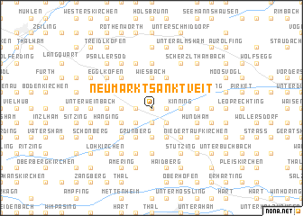map of Neumarkt-Sankt Veit