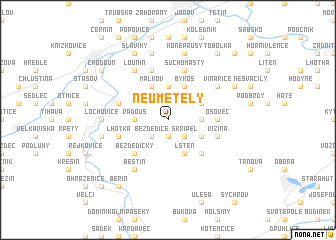 map of Neumětely