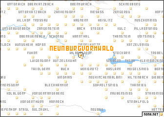 map of Neunburg vorm Wald