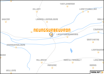 map of Neung-sur-Beuvron