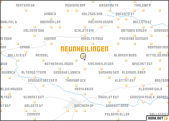 map of Neunheilingen