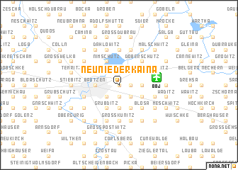 map of Neuniederkaina