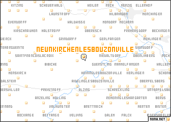 map of Neunkirchen-lès-Bouzonville