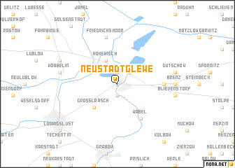 map of Neustadt-Glewe