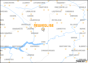 map of Neuvéglise