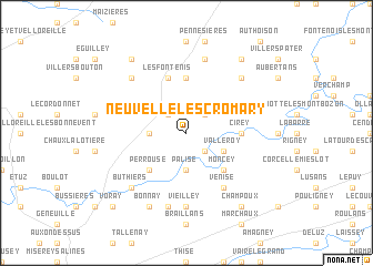 map of Neuvelle-lès-Cromary