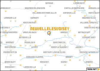 map of Neuvelle-lès-Voisey