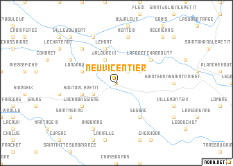 map of Neuvic-Entier