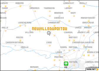 map of Neuville-du-Poitou