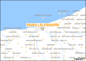 map of Neuville-lès-Dieppe