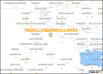 map of Neuville-sous-Arzillières