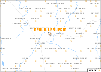 map of Neuville-sur-Ain
