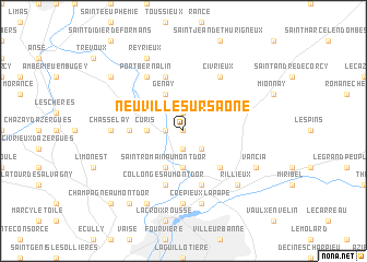 map of Neuville-sur-Saône