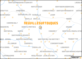 map of Neuville-sur-Touques