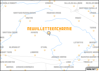 map of Neuvillette-en-Charnie