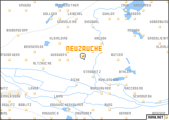 map of Neu Zauche