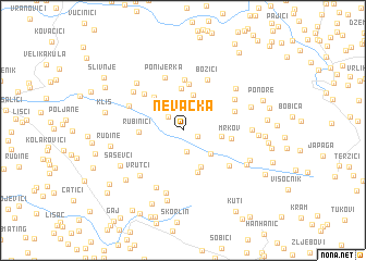 map of Nevačka