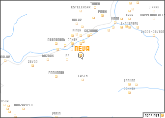 map of Nevā