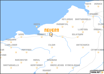 map of Nevern