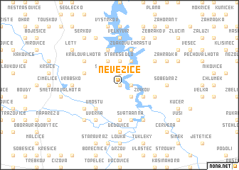 map of Nevězice