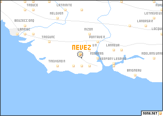 map of Névez