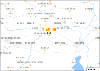 map of Névian