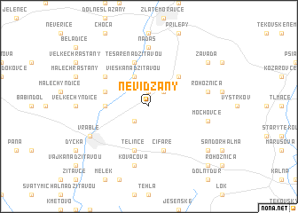 map of Nevidzany