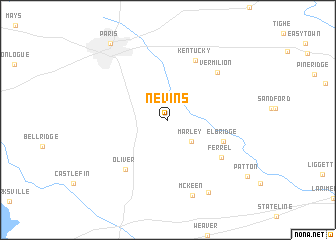 map of Nevins