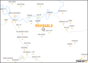 map of Nevisdale