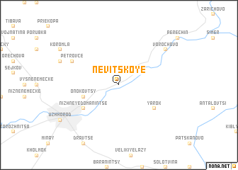 map of Nevitskoye