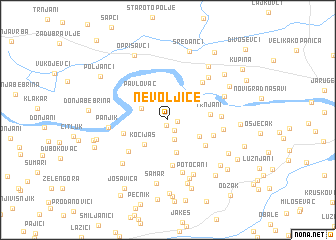 map of Nevoljice