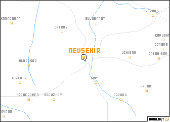 map of Nevşehir