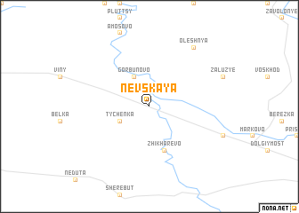 map of Nevskaya