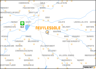 map of Névy-lès-Dole