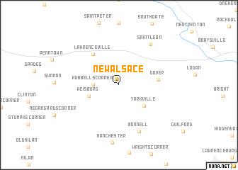 map of New Alsace