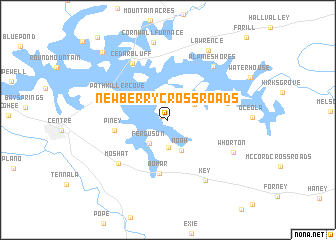 map of Newberry Crossroads