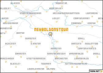 map of Newbold on Stour