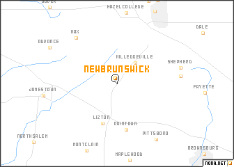 map of New Brunswick