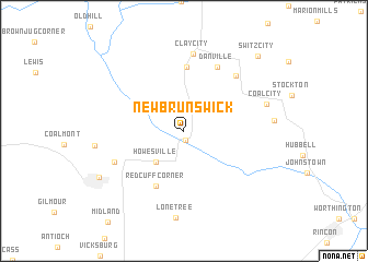 map of New Brunswick