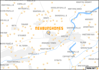 map of Newburg Homes