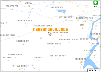 map of Newburgh Village