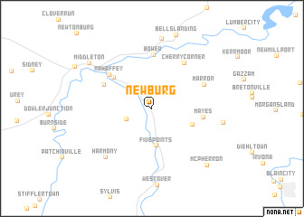 map of Newburg