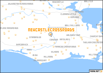map of Newcastle Cross Roads