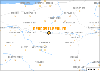 map of Newcastle Emlyn