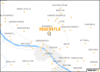 map of New Castle