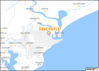 map of Newcastle