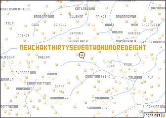 map of New Chak Thirty-seven-Two Hundred Eight