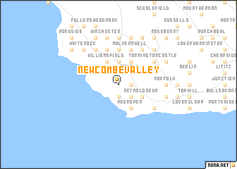 map of Newcombe Valley